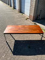 Martin Visser Salontafel hout metaal, Huis en Inrichting, Tafels | Salontafels, Ophalen, Gebruikt, 100 tot 150 cm, 50 tot 75 cm