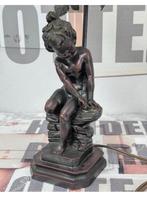 Antieke Franse lamp 1920 moreau barok antiek bronzen effect, Ophalen of Verzenden