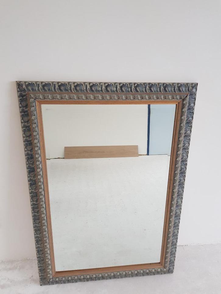 Spiegel "barok"stijl incl. facet geslepen 83.5 x 118,5, Huis en Inrichting, Woonaccessoires | Spiegels, Zo goed als nieuw, 100 tot 125 cm