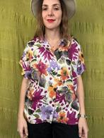 Vintage Jaren 80/90 blouse - bloemenprint - 40/L, Gedragen, Maat 38/40 (M), Vintage, Ophalen of Verzenden