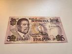 Biljet 5 Pula Botswana, Ophalen of Verzenden, Overige landen, Los biljet