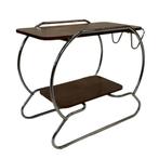 Vintage Art Deco / Bauhaus stijl bijzettafel sidetable 60's, Ophalen, Art Deco, Gebruikt, 50 tot 100 cm