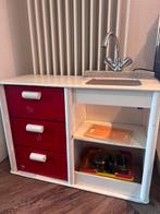 Houten speelkeuken met toebehoren zoals op foto, Kinderen en Baby's, Speelgoed | Houten speelgoed, Ophalen of Verzenden, Meubelstuk of Keukentje