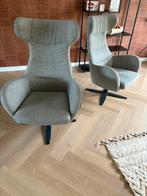 2 Mooie, draai fauteuils grijs/groen Xooon, Ophalen, Gebruikt, 75 tot 100 cm, Stof