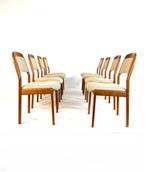 Set van 8 vintage Deense eetkamerstoelen, Dyrlund ‘70, Huis en Inrichting, Stoelen, Hout, Ophalen of Verzenden, Zo goed als nieuw