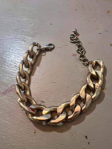 Vintage goudkleur brede boho schakelarmband armband schakels beschikbaar voor biedingen