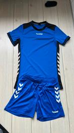 170 176 hummel voetbal set dames blauw korte broek shirt xs, Kinderen en Baby's, Kinderkleding | Maat 170, Meisje, Sport- of Zwemkleding