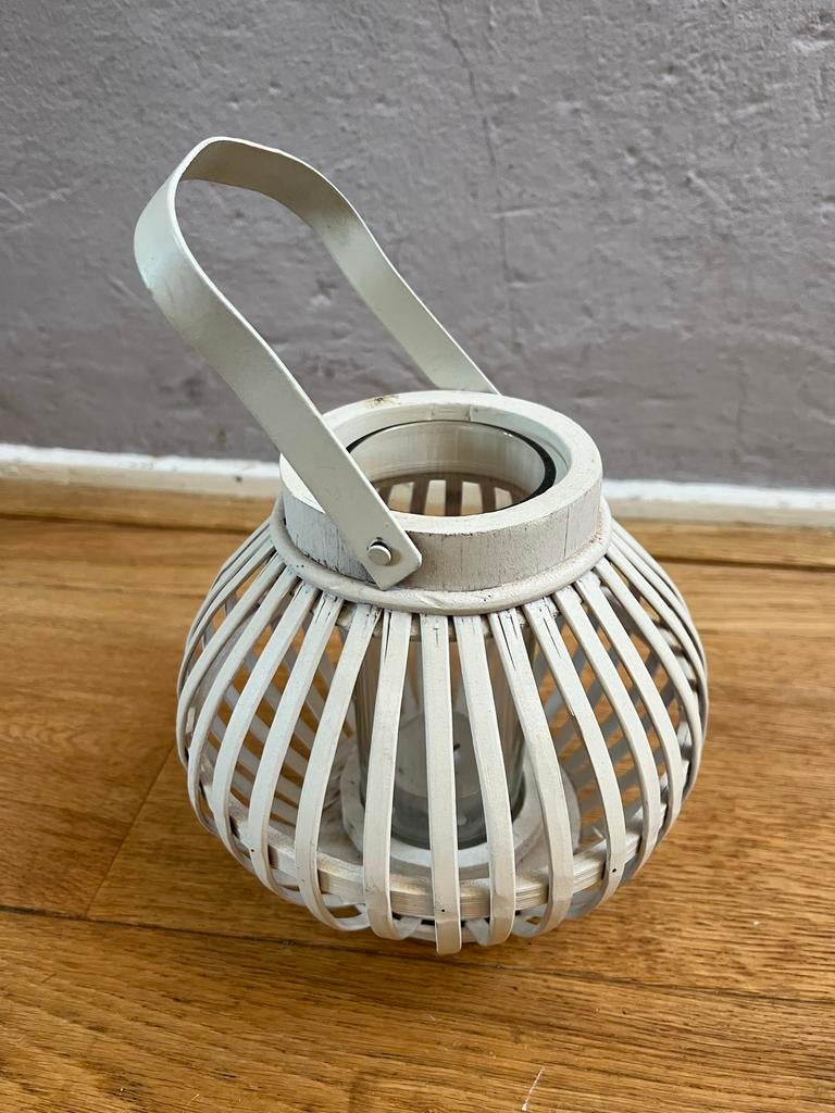 Witte Kandelaar Waxinelichthouder, Ophalen, Gebruikt, Wit, Kandelaar