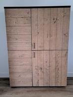 Massief Eiken Meidenkast - Zwart/Blank, Huis en Inrichting, Ophalen, 100 tot 150 cm, Eikenhout, Modern