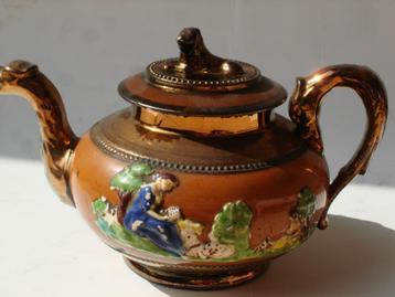 teepot Denby Derby porcelain lusterware Engels porselein tea beschikbaar voor biedingen