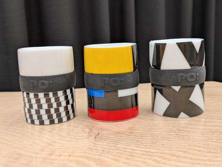 PO: expresso kopjes mokjes design!, Huis en Inrichting, Keuken | Servies, Nieuw, Kop(pen) en/of Schotel(s), Overige stijlen, Porselein