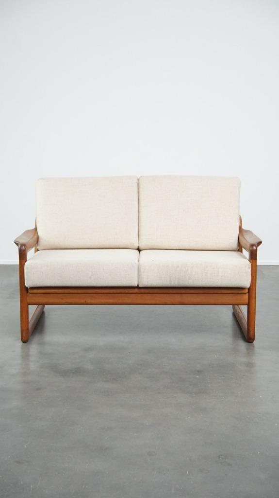 Vintage Deens design 2 zits bank uit de jaren ’60, Huis en Inrichting, Banken | Bankstellen, Gebruikt, Rechte bank, Tweepersoons