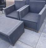Loungestoelen met tafel - Gratis ophalen Enschede, Tuin en Terras, Kunststof, Gebruikt, Bijzettafel, Loungeset