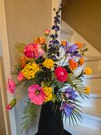 Fleurig gekleurde bos bloemen zijde boeket, Ophalen of Verzenden, Nieuw
