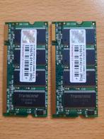 2x Transcend 512MB DDR333 200PIN SO-DIMM, Computers en Software, RAM geheugen, Ophalen of Verzenden, Laptop, 512 GB of meer, DDR