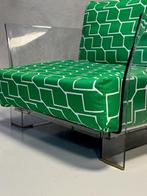 Kartell Pop fauteuil Piero Lissoni design lounge stoel groen, Stof, Gebruikt, 75 tot 100 cm, Ophalen of Verzenden