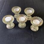 5 oude waxinelichthoudertjes op pootjes, Sieraden, Tassen en Uiterlijk, Oorbellen, Ophalen of Verzenden, Zo goed als nieuw, Zilver