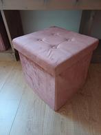 Opbergpoef roze, Minder dan 50 cm, Vierkant, Minder dan 50 cm, Ophalen of Verzenden