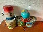2blikken spaarpotten,met arabische tafereeltjes gedecoreerd, Verzenden, Gebruikt, Metaal of Blik, Overige thema's