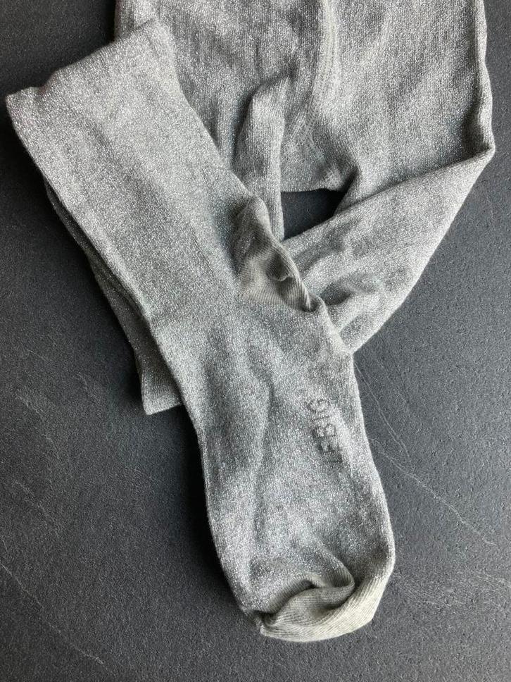 Super stoere zilveren glitter panty van Le Big in maat 152, Kinderen en Baby's, Kinderkleding | Maat 152, Zo goed als nieuw, Meisje