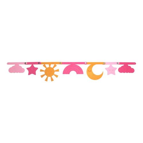 Vilten slinger zon regenboog maan roze geel decoratie kind, Kinderen en Baby's, Kinderkamer | Inrichting en Decoratie, Nieuw, Wanddecoratie