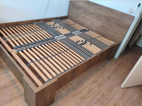 Stevige gebruikte tweepersoonsbed 160x200 cm., Huis en Inrichting, Slaapkamer | Bedden, Gebruikt, Tweepersoons, 160 cm, 200 cm