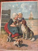 Antieke houten puzzel hollandse platen, Ophalen of Verzenden