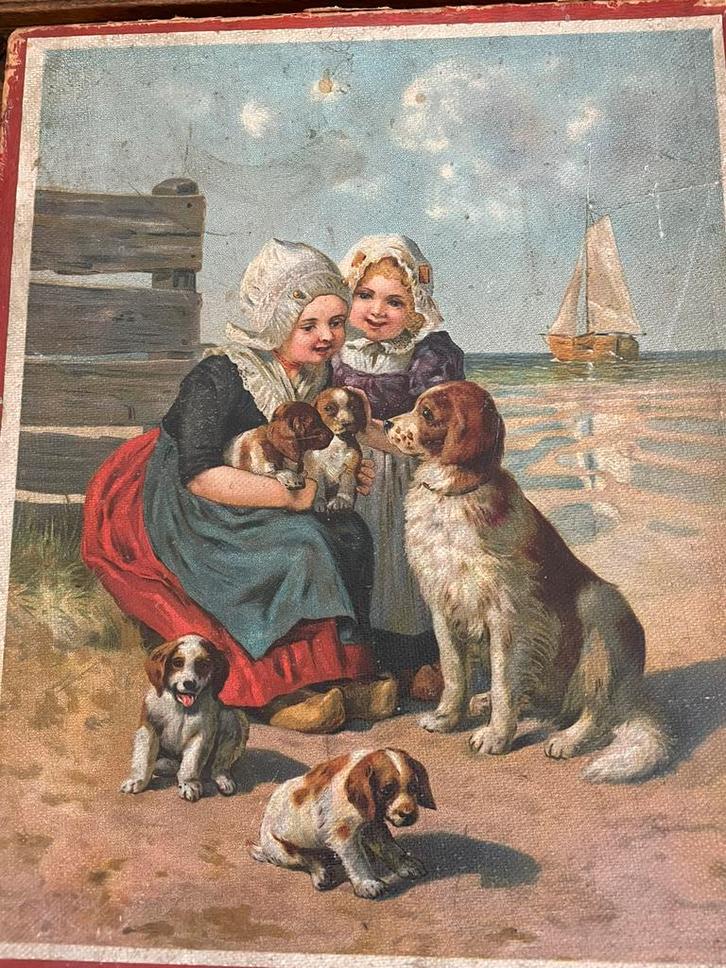 Antieke houten puzzel hollandse platen, Antiek en Kunst, Antiek | Speelgoed, Ophalen of Verzenden