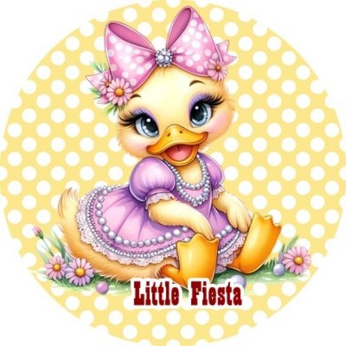 LF2751 icing frosting eendje 19cm eetbare taart plaat print, Hobby en Vrije tijd, Taarten en Cupcakes maken, Nieuw, Versiering