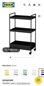 Ikea rol tafel/keuken trolley kleur zwart, Ophalen of Verzenden, Zo goed als nieuw