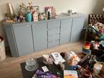 Mooi dressoir Grijs tinten L=2.4mtr H=0.9mtr, Overige materialen, Met deur(en), Ophalen of Verzenden, Zo goed als nieuw