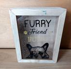 CLAYRE & EEF SPAARPOT MET FRANSE BULDOG-FURRY FRIEND FUND, Verzamelen, Spaarpotten, Verzenden, Gebruikt, Hout, Dier