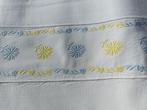 Vintage *zgan* beddengoed geborduurd 1x laken 2x sloop (A27), Ophalen of Verzenden, Zo goed als nieuw, Tweepersoons