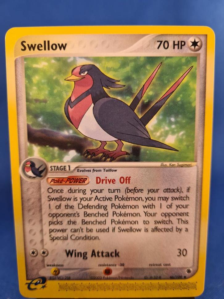 Swellow 46/109 - Ruby &amp; Sapphire, Hobby en Vrije tijd, Verzamelkaartspellen | Pokémon, Gebruikt, Verzenden