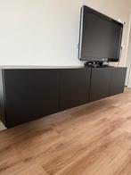 Moderne Wandmeubel - Zwart in prijs verlaagd!, Kunststof, 150 tot 200 cm, Ophalen of Verzenden, Zo goed als nieuw