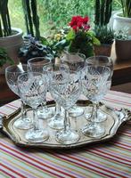 Kristallen wijnglazen (8 stuks), Verzamelen, Porselein, Kristal en Bestek, Ophalen, Zo goed als nieuw, Kristal, Glas of Glazen