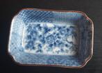 Antiek Chinees Blue de hue rechthoekig schaaltje, Ophalen of Verzenden
