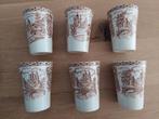 Regout decor British Castles bruin set 6x Beker, Ophalen of Verzenden
