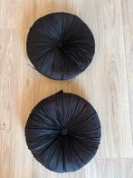 Zwarte ronde kussens (2 stuks), Huis en Inrichting, Woonaccessoires | Kussens, Ophalen of Verzenden, Zo goed als nieuw, Zwart