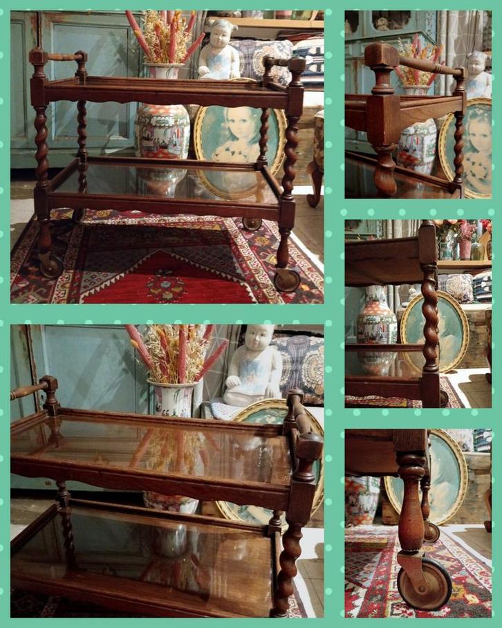Prachtige antieke theewagen / serveerwagen / trolley, Huis en Inrichting, Woonaccessoires | Overige, Gebruikt, Ophalen