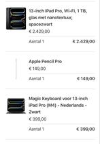 iPad Pro M4 13” 1TB Nano + pen pro toetsenbord, Computers en Software, Apple iPads, Ophalen of Verzenden, Zo goed als nieuw, Apple iPad Pro