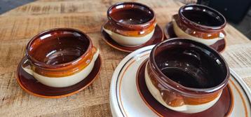 Vintage Franse Uiensoepkommen Set beschikbaar voor biedingen