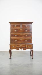 Charmante vroeg 18e eeuwse Engelse eikenhouten kast/ highboy, Antiek en Kunst, Antiek | Meubels | Kasten, Ophalen