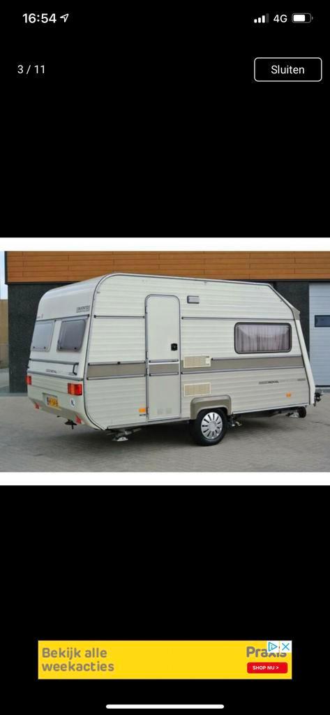 Avento  395 de luxe 1993 met mover, Caravans en Kamperen, Caravans, Particulier, tot en met 2, Avento, tot 4 meter, Mover, Ophalen