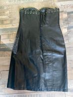Strapless leren jurkje met studs maat L, Zwart, Maat 42/44 (L), Nieuw, Cocktailjurk