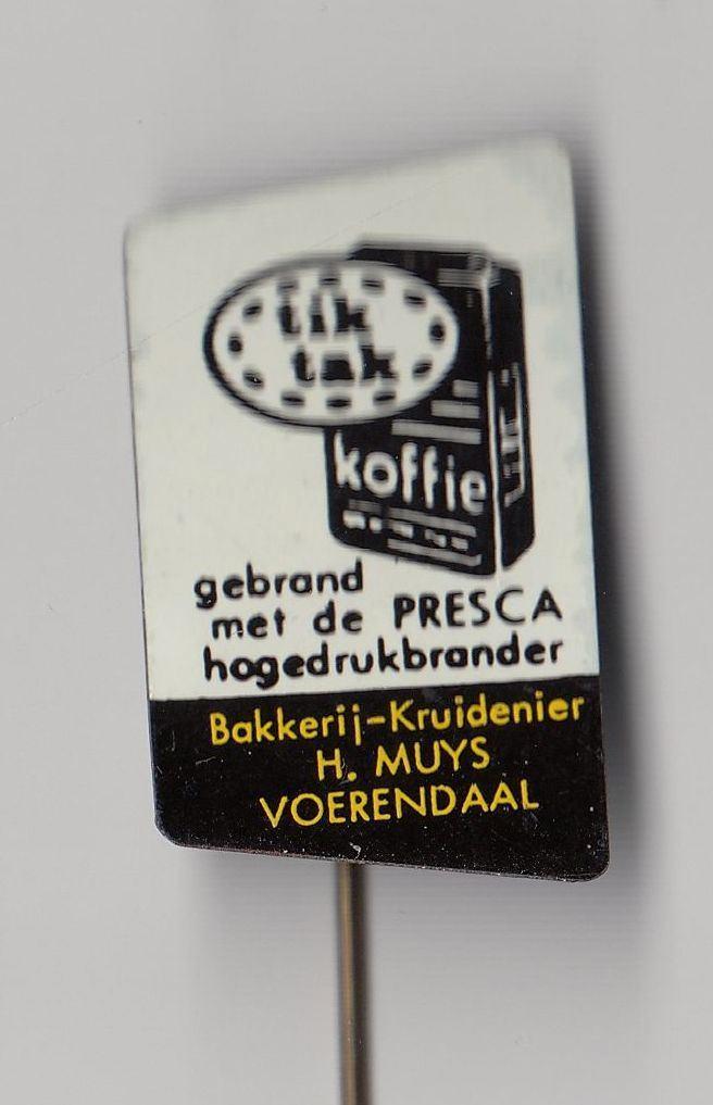 TikTak Koffie Muys Voerendaal speldje, Verzamelen, Speldjes, Pins en Buttons, Gebruikt, Speldje of Pin, Overige onderwerpen, Ophalen of Verzenden