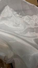 Koopje! Witte vitrages dubbele plooi, Wit, 150 tot 200 cm, Ophalen of Verzenden, Zo goed als nieuw