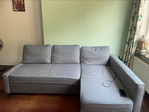 Ikea Friheten Slaapbank met Hoes, Huis en Inrichting, Slaapkamer | Slaapbanken, Gebruikt, 140 cm, 200 cm, Tweepersoons, Grijs