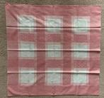 Oudroze-wit tafelkleed, tafellaken, dekservet; 85 * 85 cm, Ophalen of Verzenden, Zo goed als nieuw, Vierkant, Binnen