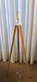 Vloerlamp 3 poten hout, Ophalen, Gebruikt, Hout, 100 tot 150 cm